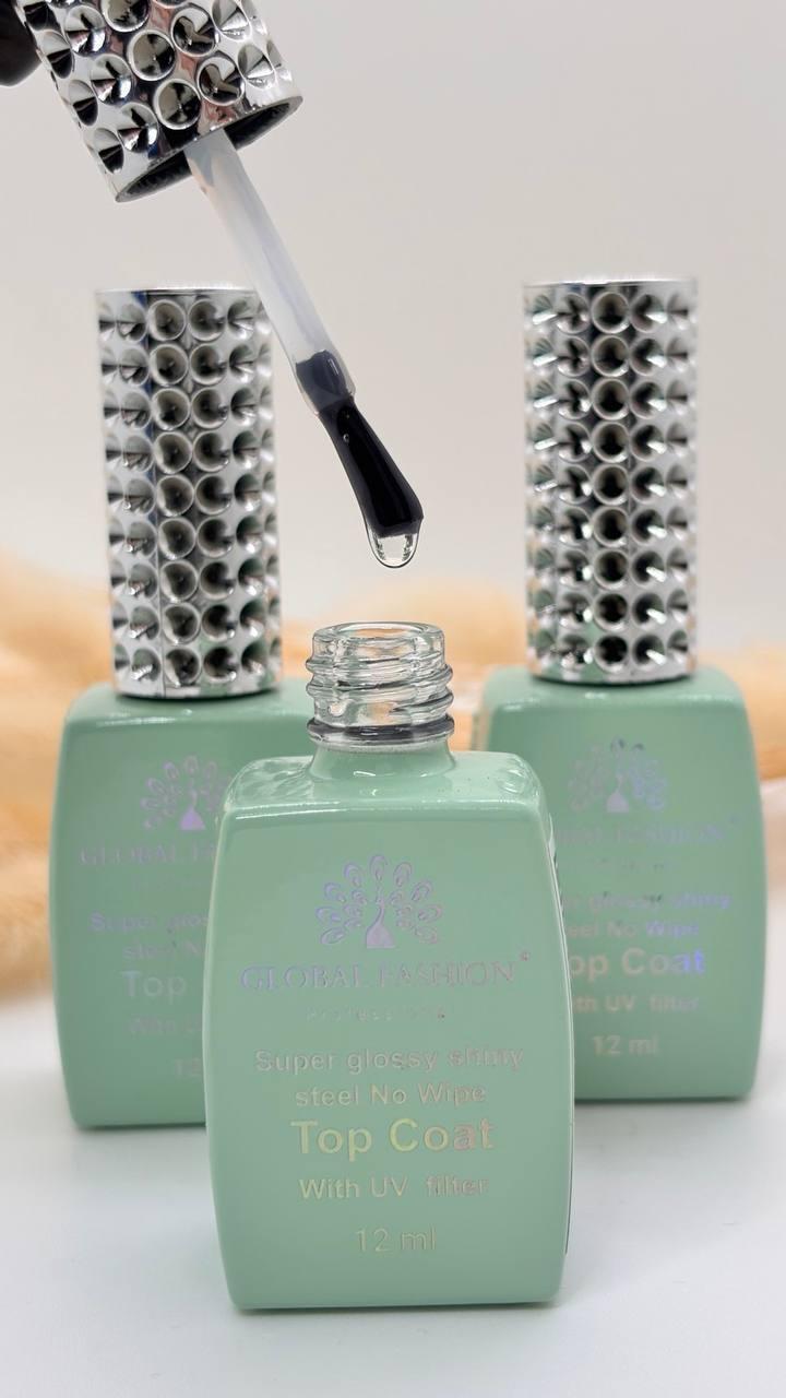 Топ без липкого шару Super glossy shiny Top Coat, Global Fashion, 15 мл