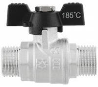 Кран кульовий для води Raftec серії Black Ду15 з/з (метелик)