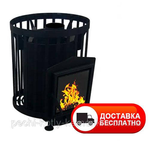 Піч для лазні Бочка Canada 15 м³ без виносу зі склом 305х305 мм