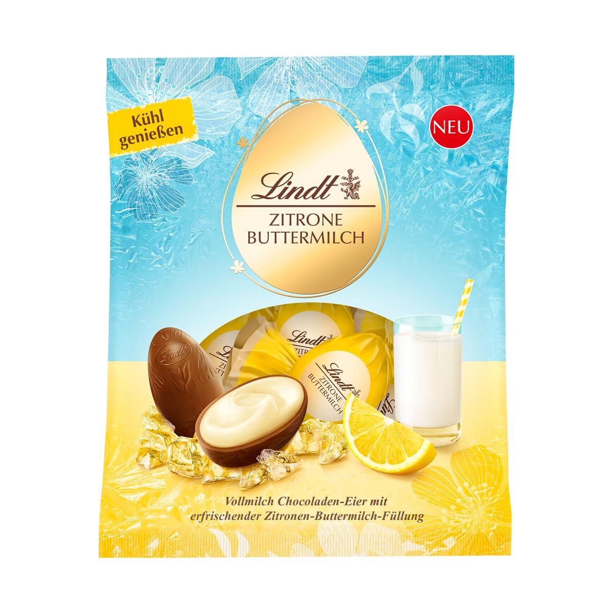 Цукерки шоколадні яйця Lindt Chocolate з начинкою лимон 85 г, фото 1