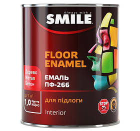 Емаль для підлоги ПФ-266 жовто-коричнева горіх 2,8кг SMILE
