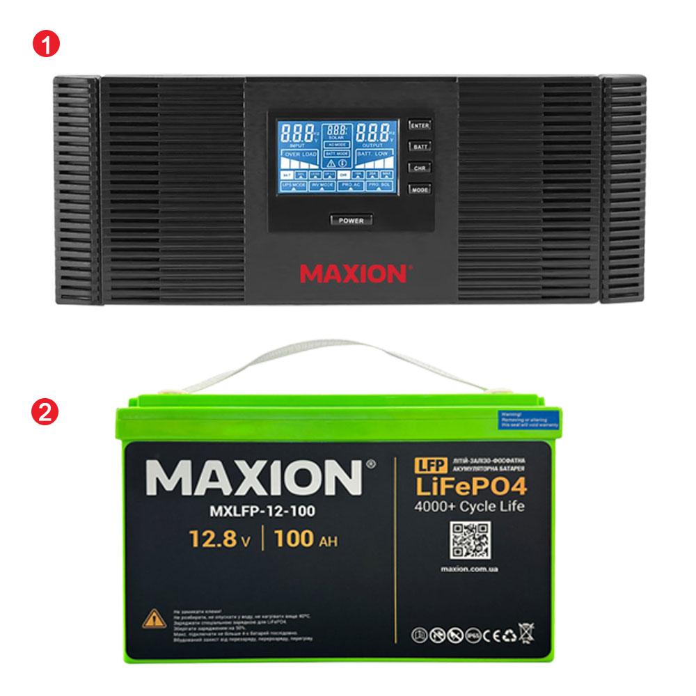 Комплект резервного живлення XL1200 (1.2kW, 12V + 1.2kW LiFePO4)