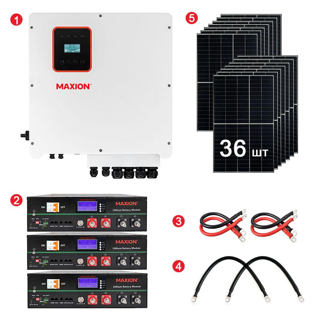 Комплект резервного живлення REVO-12000PV (12kW, 48V + 15kW LiFePO4 + 14.4kW сонячні панелі)