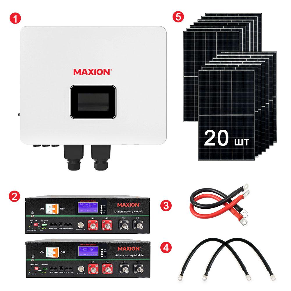 Комплект резервного живлення REVO-8000PV (12kW, 48V + 10kW LiFePO4 + 8kW сонячні панелі)
