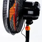 Підлоговий вентилятор побутовий із захисною решіткою, 3 швидкості 5 лопатей 65 Вт Rainberg Gray, фото 4