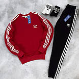 Спортивний костюм чоловічий Adidas Адідас весна-осінь кофта + штани черний Туреччина. Живе фото, фото 3