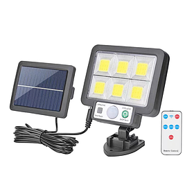 Вуличний ліхтар на сонячній батареї X-Balog BL-T90-6COB з датчиком руху та пультом ДУ Black (7_01944)