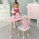 Дитячий стільчик метелик 26.5х26х25см, стілець у дитячу кімнату до 7 років, білий з фіолетовим, фото 9