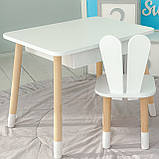 Дитячий столик з висувним ящиком 46х60х45, стіл для дівчинки з нішею, рожевий, фото 5