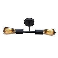 Люстра стельова MSK Electric Asket на дві лампи Е27 NL 2213-2 BK чорна