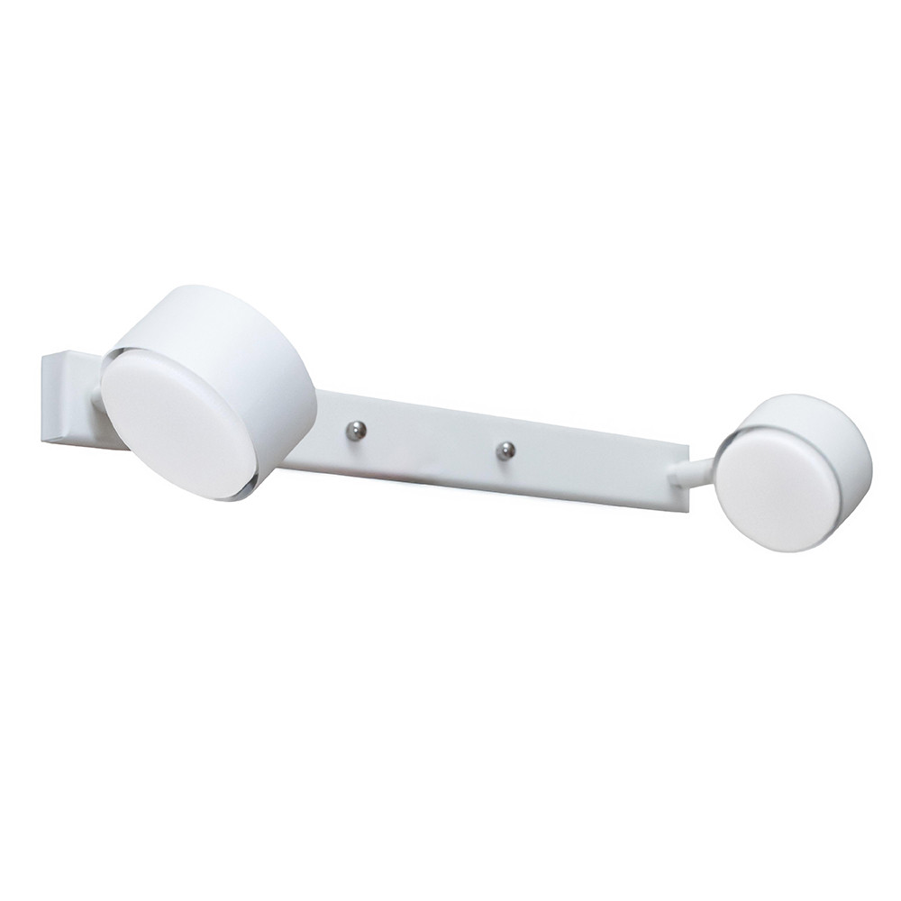 Настінний світильник MSK Electric Copter підсвічування дзеркал на два плафони GX53 NL 80400-2 WH білий