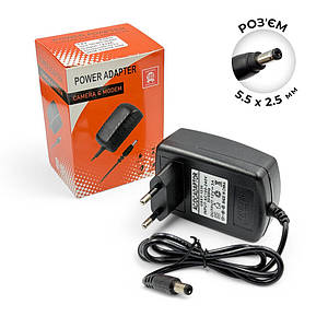 Блок живлення 12v 2A з роз'ємом 5,5x2,5мм GSSY-1230 (EU093M)