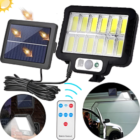 Вуличний ліхтар на сонячній батареї X-Balog BL-T90-12COB з датчиком руху та пультом ДУ Black (7_01946)