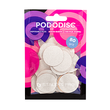 ЗМІННІ ФАЙЛИ БІЛІ ДЛЯ ПЕДИКЮРНОГО ДИСКУ 80 ГРИТ STALEKS PRO PODODISC L 50 ШТ PDF-25-180W