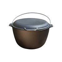 Казан туристичний KZ1 чавунний з кришкою-сковорідкою 8 л