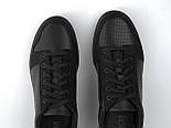 Літні чорні кросівки чорні шкіряні з перфорацією чоловіче взуття великих розмірів Rosso Avangard Nice Black Perf BS, фото 9