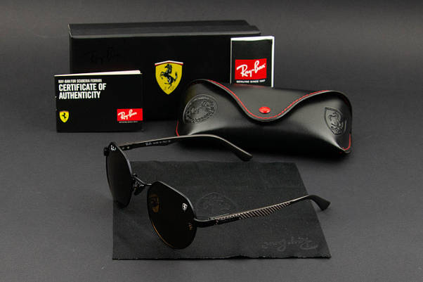 Сонцезахисні окуляри RAY BAN Ferrari поляризаційні UV400 (арт. RB0303-P) коричневий, фото 5