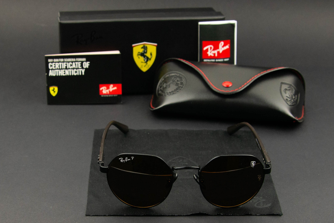 Сонцезахисні окуляри RAY BAN Ferrari поляризаційні UV400 (арт. RB0303-P) коричневий