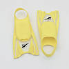 Силіконові дитячі ласти для плавання короткі з відкритою п'ятою. Розмір 30-34. Жовтий колір, фото 3