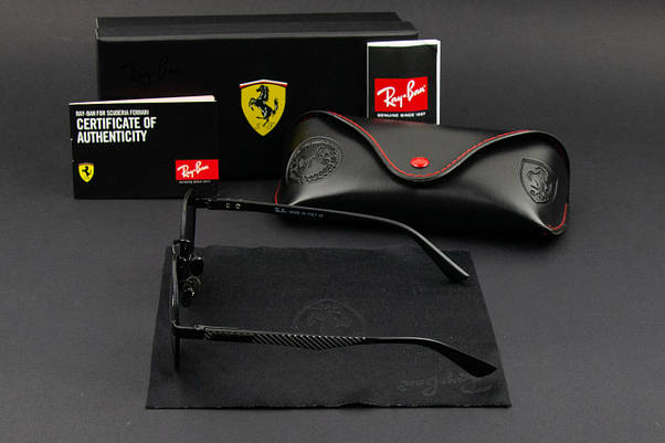 Сонцезахисні окуляри RAY BAN Ferrari поляризаційні UV400 (арт. RB0303-P) чорний, фото 3