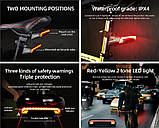 MEILAN X5 Велоліхтар (Бездротовий пульт, Лазерний габарит, Стоп сигнал, Покажчик поворотів), фото 4