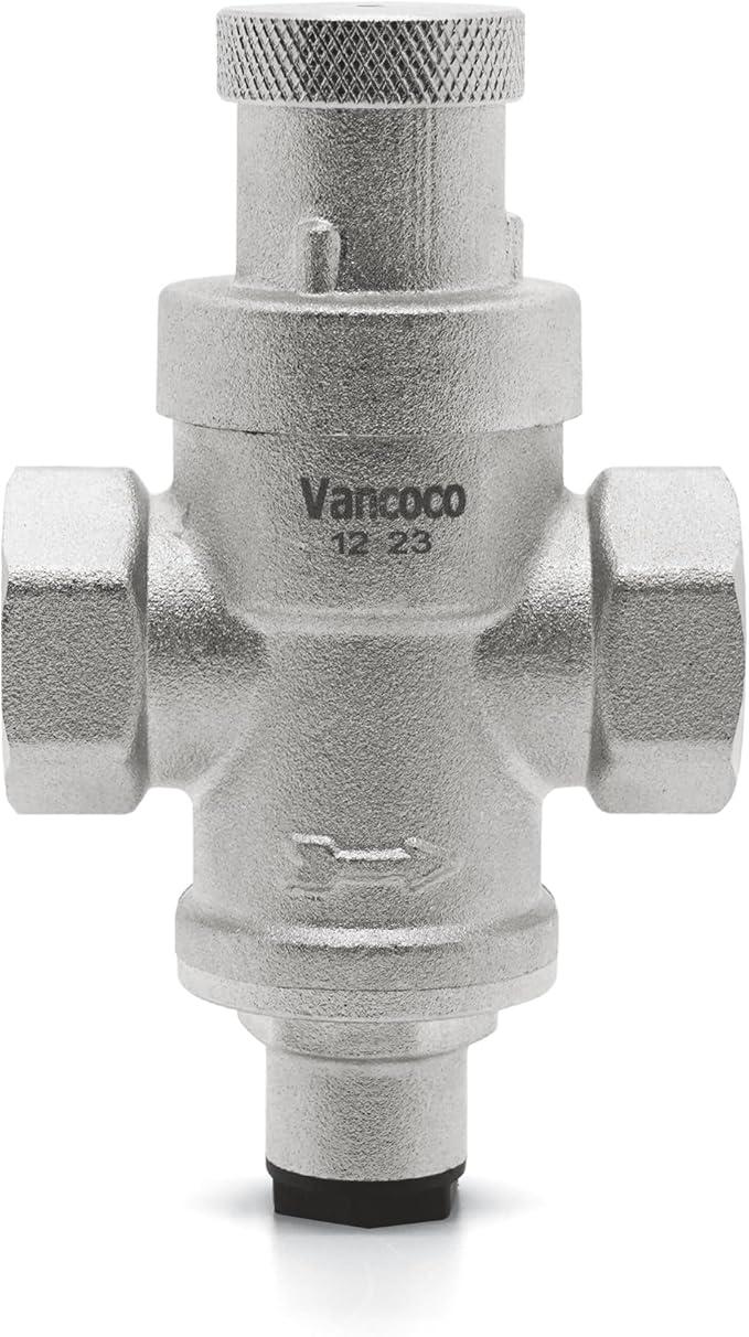 Латунний регулятор тиску води Vancoco 1/2 дюйма DN15, регулятор тиску води, латунний редукційний клапан, фото 1