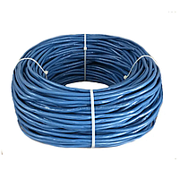 Кабель мережевий FTP біметал GEAR CAT.5E 4Px2x0.51, екранований, внутрішній, синій, 100м