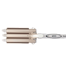 Професійна потрійна плойка Kemei KM-1010 для завивки волосся, фото 3