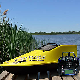 Кораблик для підгодовування Фортуна (акумулятор 27000 mAh) Жовтий. Рибальський електронний катер