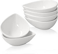 6 шт. Набір салатниць 250 мл Livfodrm Фарфорові миски у формі краплі для соусу, закусок або десертів