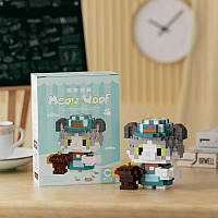 Конструктор блоковий дитячий Meow Woof кіт котик кішка кошенятко Офіціант