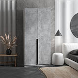 Шафа для одягу на 2 двері зі штангою та полицями, з чорними ручками M-27, фото 4