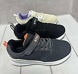 Літні тканинні дитячі кросівки Stilli для хлопчика сірі 32, фото 7