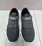 Літні тканинні дитячі кросівки Stilli для хлопчика сірі 32, фото 5