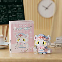 Конструктор блоковий дитячий Meow Woof кіт котик кішка кошенятко Медсестра