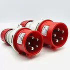 Вилка пряма переносна IP44 32A 400V 3П+3+N, фото 2