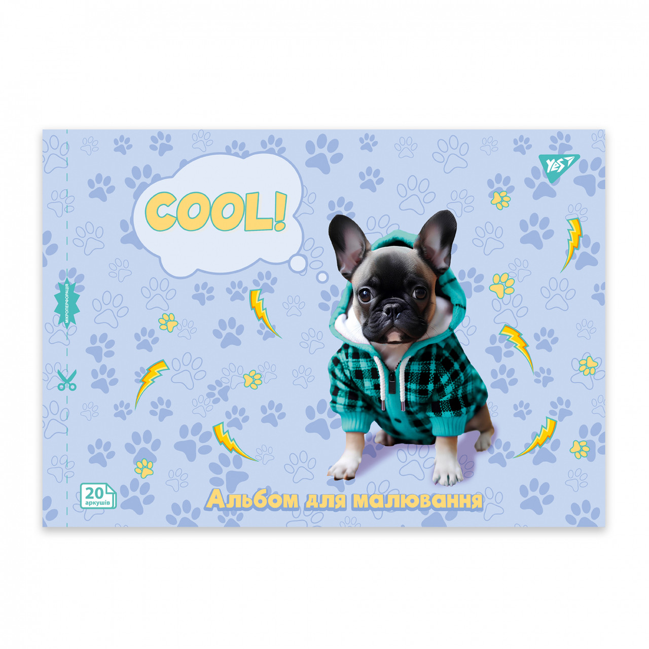 Альбом для малюв. на скобі 20/100 A4 з перфор. Dogs №130603/Yes/(4)(128)