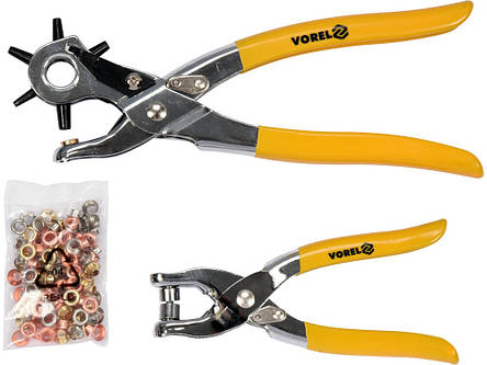 Револьверний дірокол і щипці для люверсів Vorel 43603, фото 1