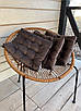 Подушка для стільців (40x40х5 см) Decorator Velour колір венге 84-120, фото 5