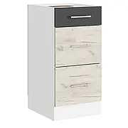 Нижній модуль для кухні Еверест Еко Ламінована ДСП 400 мм Нижня шафа на кухню з 3-ма висувними ящиками