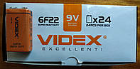 Батарейка сольова Videx 6F2/9V (Крона) 1pcs shrink