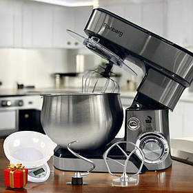 Планетарний міксер тістоміс 5л 3800 Вт Rainberg з металевою чашею на 6 швидкостей