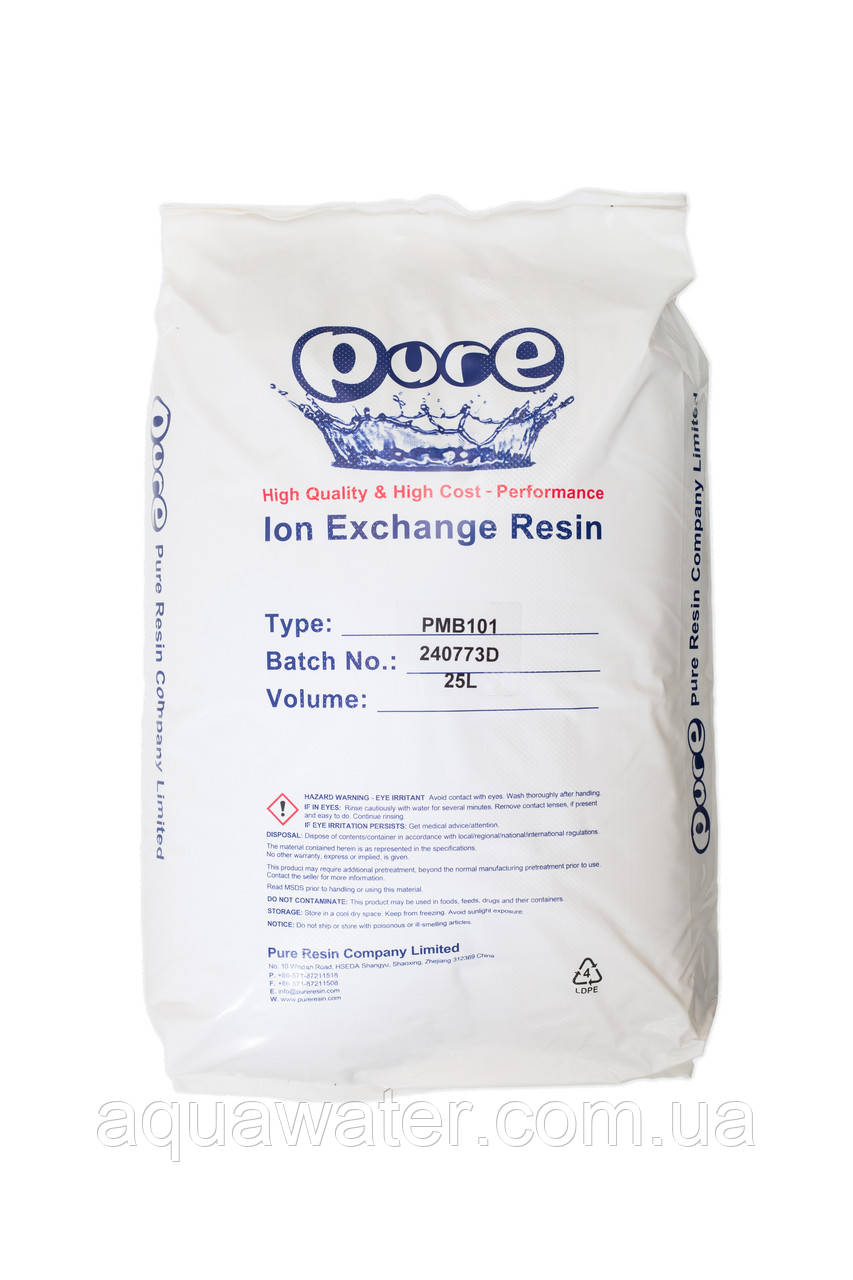 Іоніт змішаної дії PURE RESIN PMB101-2 (аналог Dowex MB-50) — (25 л/мішок)