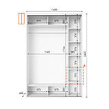 Шафа купе 2 двері 160 х 60 х 240 см N1, фото 2
