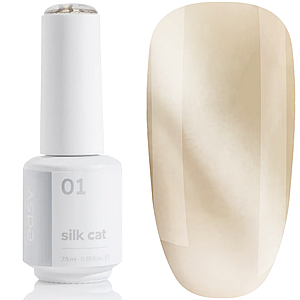 Гель-лак котяче око EASY Silk Cat №01, 7.5 мл світлий беж