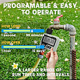 Таймер поливу НСТ-322 електронний з екраном автоматичний контролер води з клапаном для шланга 3/4 1 дюйм для дачі городу, фото 6