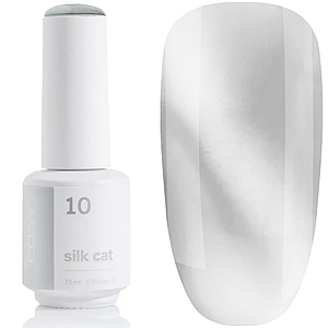 Гель-лак котяче око EASY Silk Cat №10, 7.5 мл срібло