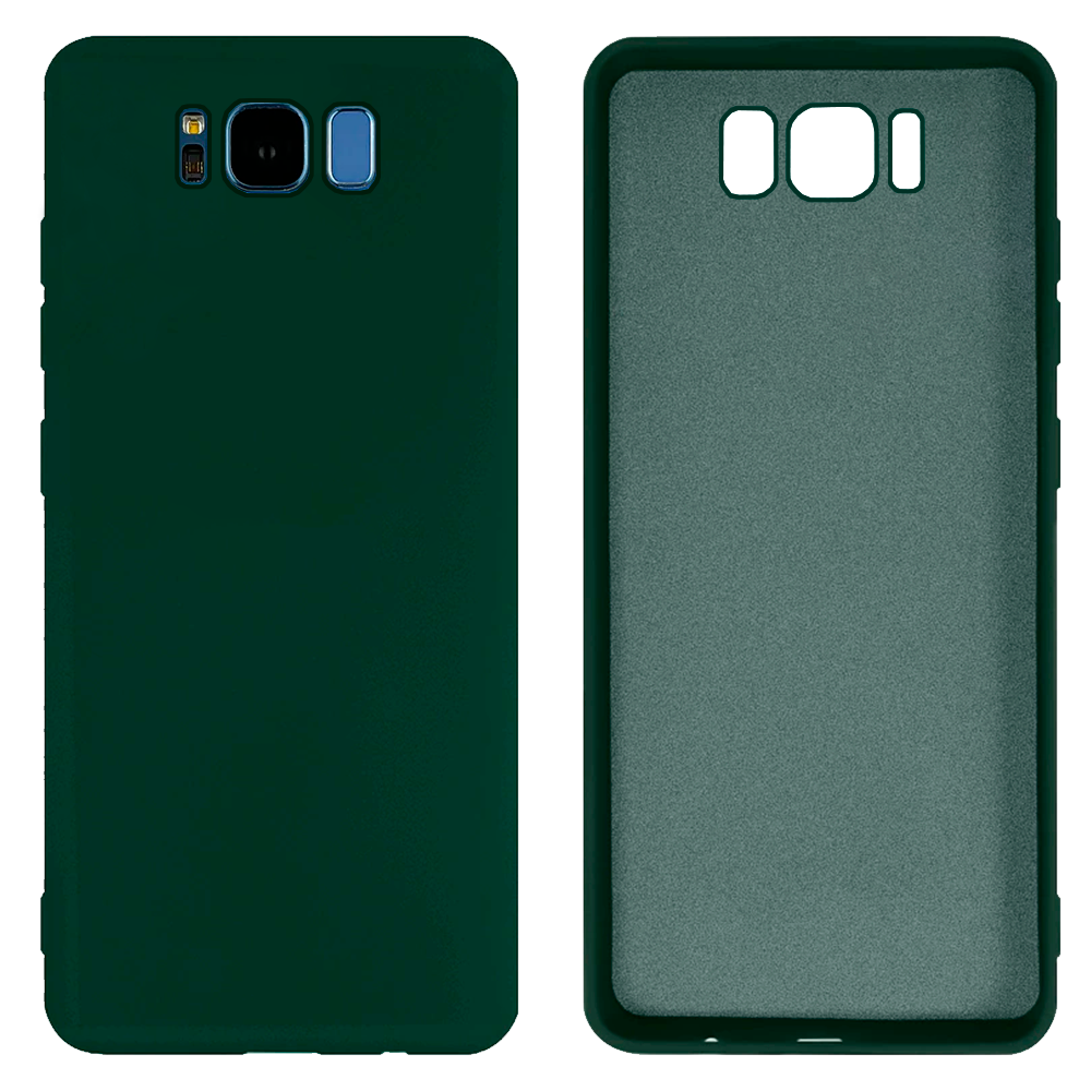 Чохол Silicone case Camera Protective для Samsung S8 Plus (22) темно-зелений Forest Green