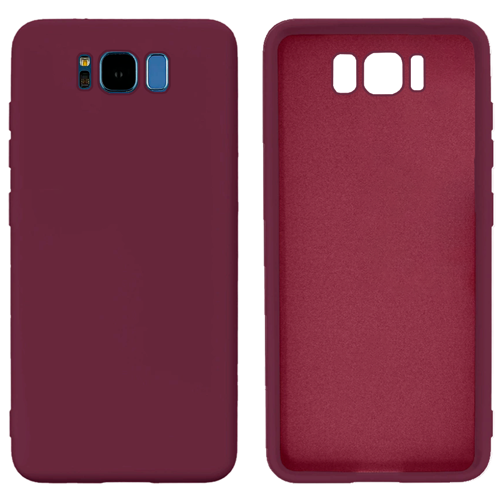 Чохол Silicone case Camera Protective для Samsung S8 Plus (23) марсала Marsala