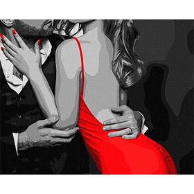 Набір для розпису по номерам 40*50см Обійми закоханих КНО8401